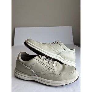 Rockport Prowalker Mens Beige Leather Walking Shoes Sneakers APM35519M Size 10
